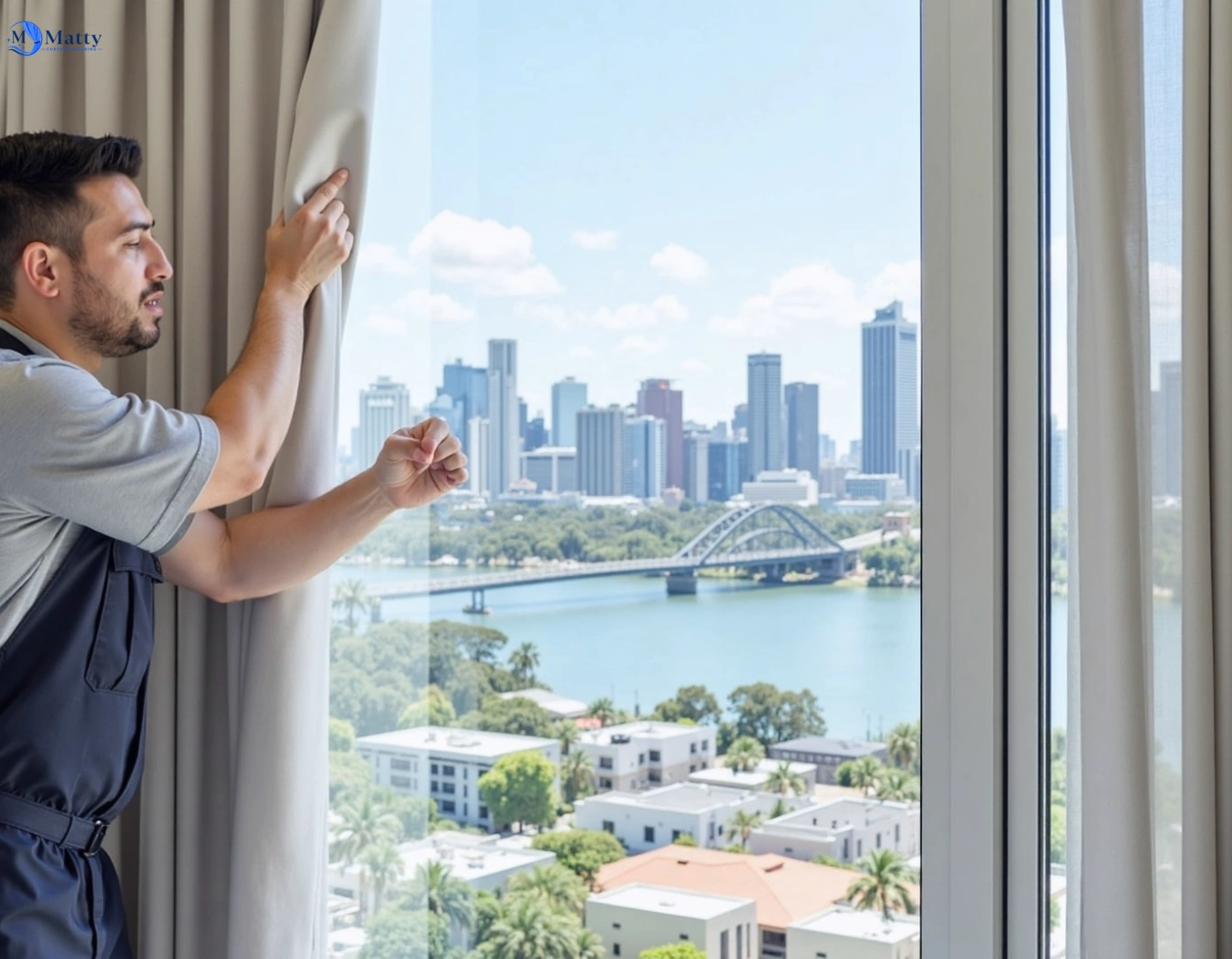 Professional curtain steam cleaning service breakwater-vic QLD by Matty Curtain Cleaning